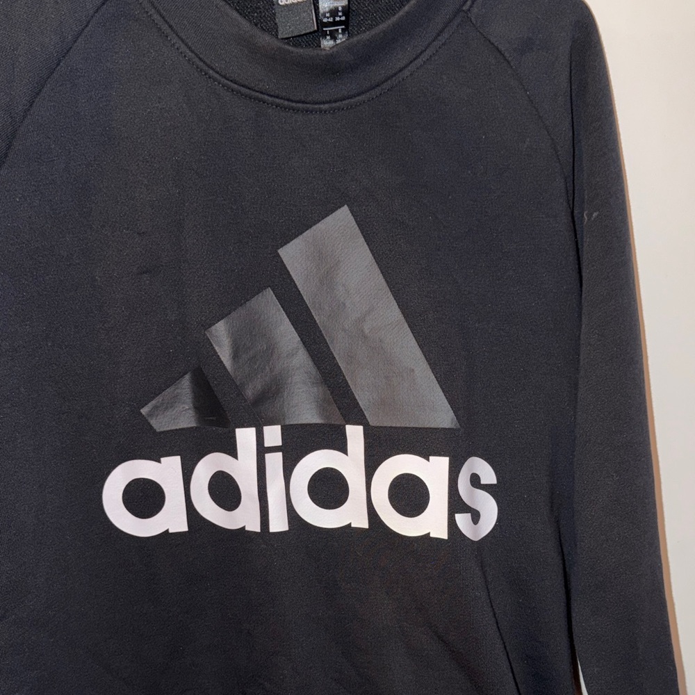Adidas Charcoal Sweatshirt with White Logo